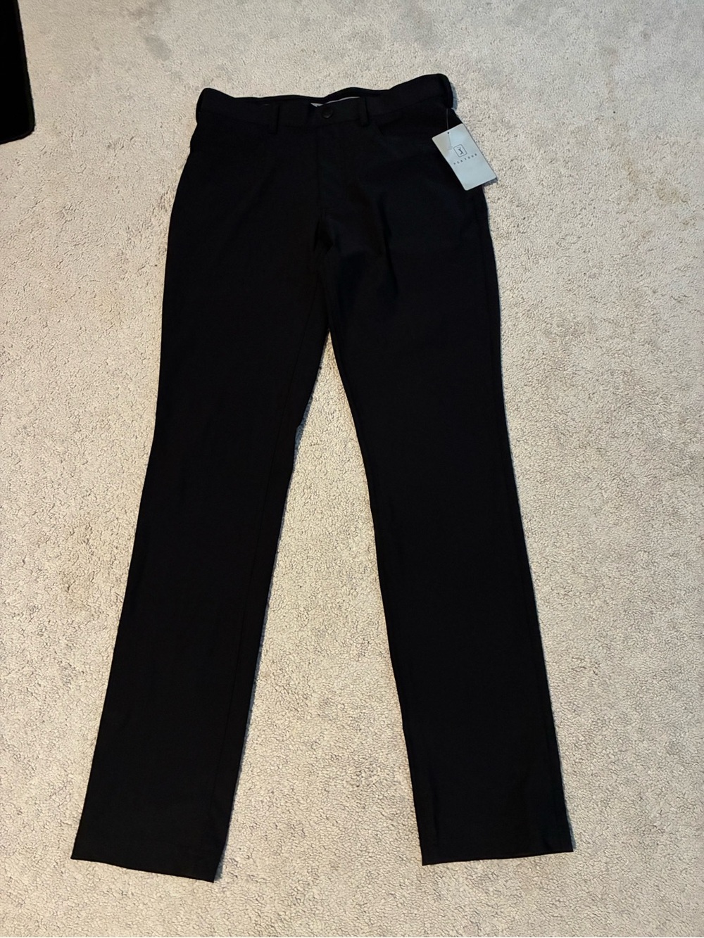 PGA Tour Black Men's Dress Pants - Slim Straight S (32)